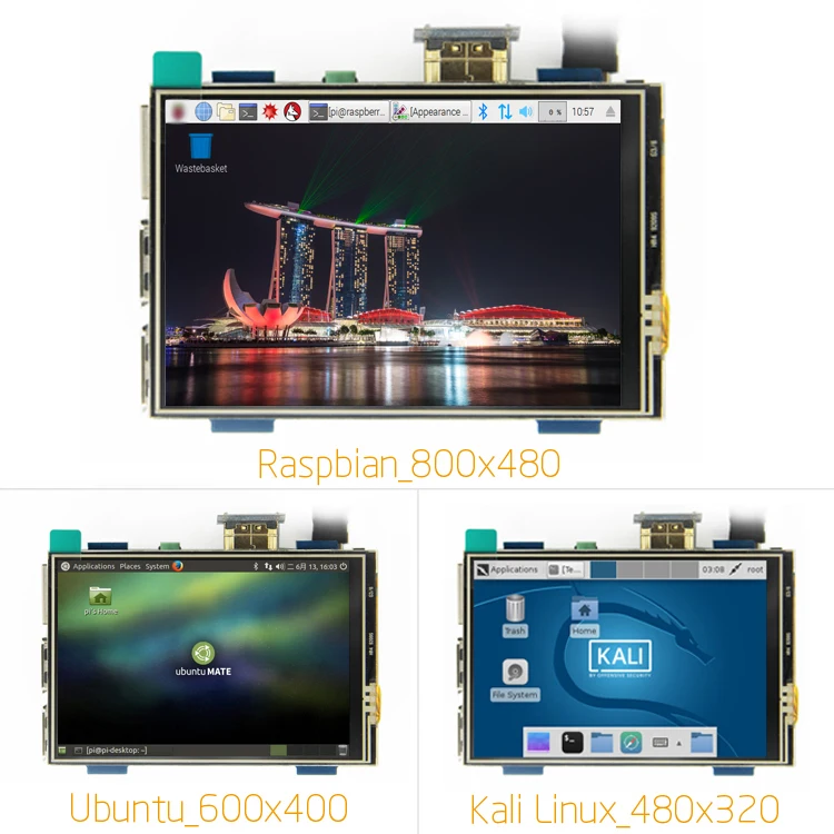 3.5 pulgadas LCD HDMI USB de la Pantalla Táctil Real HD 1920 x 1080 de la Pantalla LCD Py para Raspberri 3 Modelo de B / Naranja Pi (Juego de Vídeo)MPI3508 2