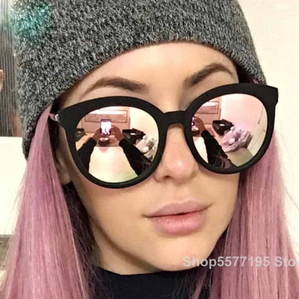 2020 de ojo de gato rosa gafas de sol mujer tonos espejo femenino plaza de gafas de sol para mujer de recubrimiento de oculos marca de moda de gafas de sol 2