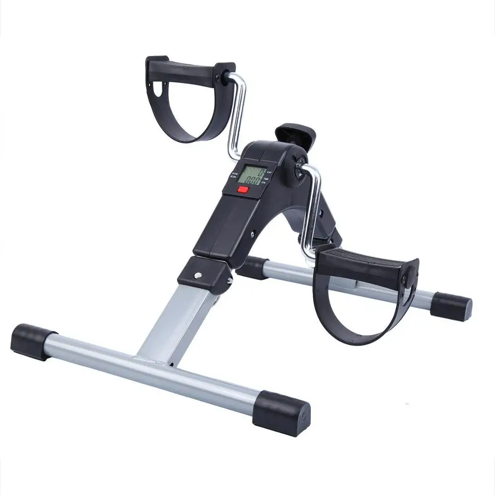 LCD Hogar Mini Bicicleta estática Plegable de Fitness Bicicletas Cuerpo de Gimnasio de la Máquina con antideslizante del Pedal de la Mano de la Pierna de Rehabilitación de la Cubierta 2