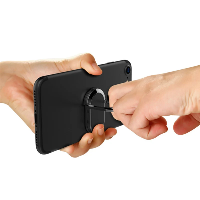 De lujo del teléfono móvil de Metal anillo de dedo de la titular de soporte Magnético Soporte de Coche Zócalo Smartphone Stand de Accesorios Anillo de Dedo de la 2