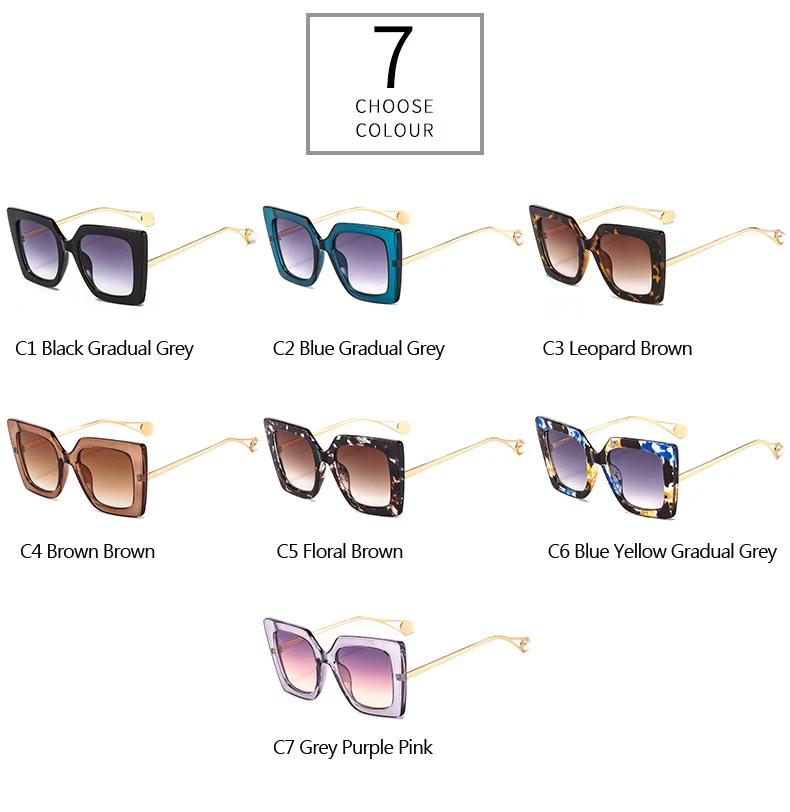 2020 Nuevo De La Moda De Gafas De Sol Para Las Mujeres De Los Hombres De Marco Cuadrado De Eyewears De La Personalidad De La Marca De Gafas De Sol De Diseño Unisex Gafas De Sol Streetwear 2