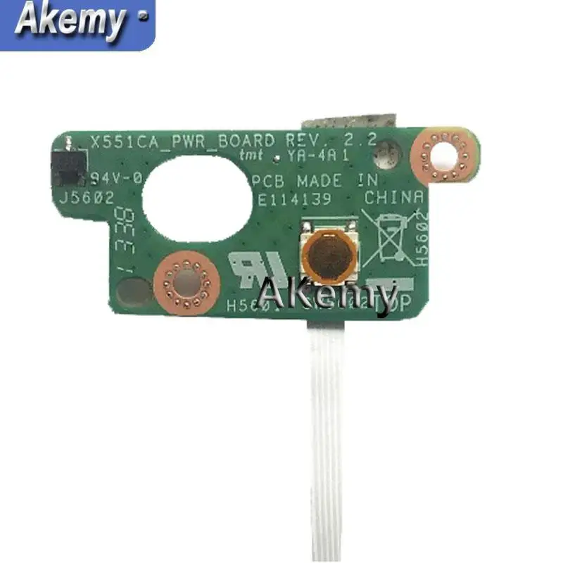 Amazoon Original Para Asus X551 X551CA Botón de encendido Interruptor de botón de la JUNTA Con Cable X551CA PWR de la JUNTA REV:2.2 Probado Buque Rápido 2
