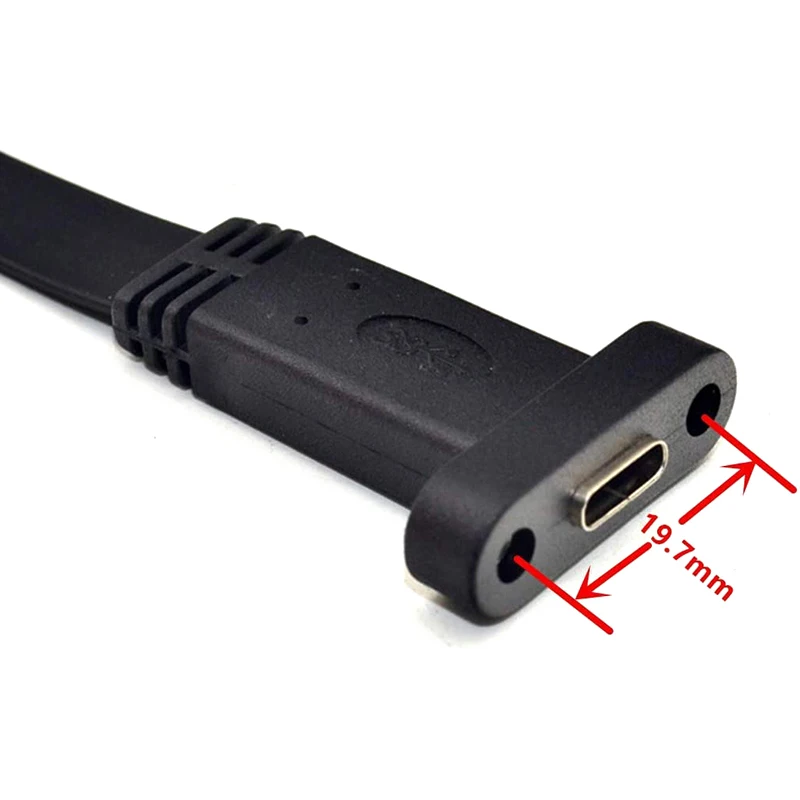USB-C Cable del Panel de Montaje de la Placa base Encabezado Adaptador de Extensión,el Panel Frontal de Cable de Extensión para Internos 3.1 10G Gen2 20Pin 2