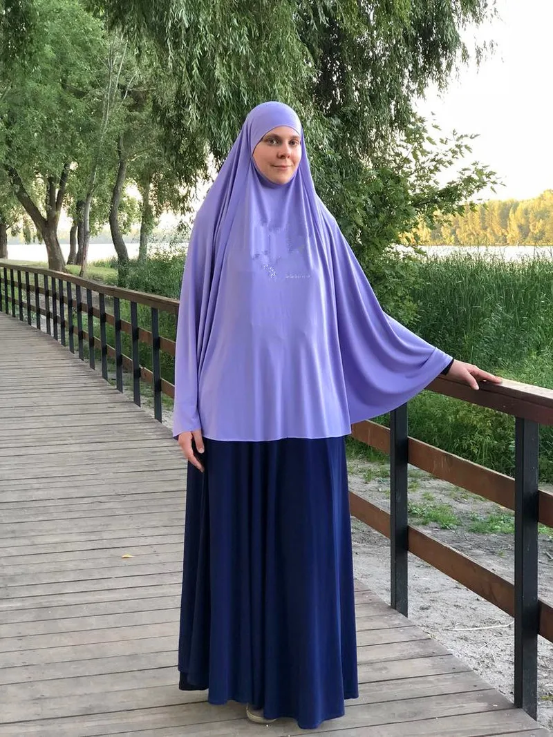 Musulmán Largo Khimar Ramadán Oración Formal Prenda De Vestir El Hiyab Mujeres Niqab Burka Islámico De Turquía Namaz Burka Musulman Eid Jilbab Chilaba 2