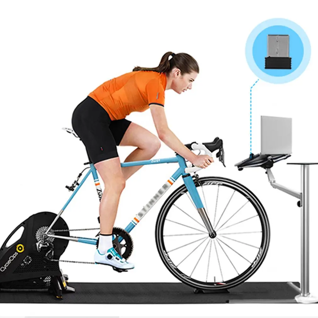 CALIENTE Mini ANT+ Stick USB Adaptador USB ANT+ Transmisor Sensor de TrainerRoad para actualizar entrenador de ciclismo Garmin Zwift Wahoo Bkool 2