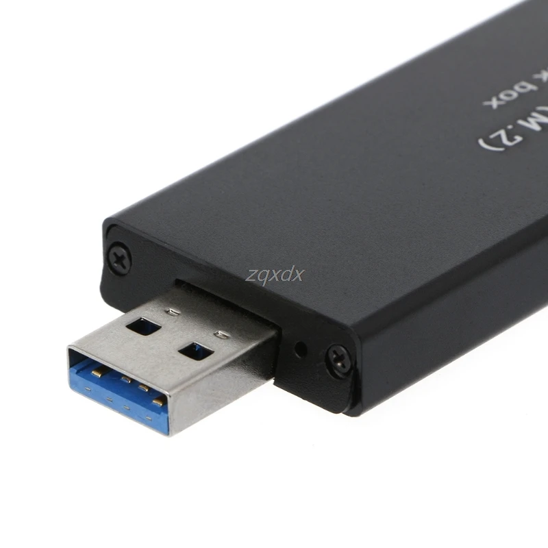 USB3.0 a SATA Basados en M. 2 2280 SATA SSD Portátil de la Carcasa de la Caja de Almacenamiento de Negro 2