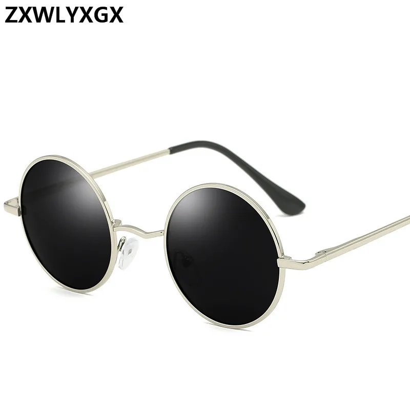 2021 de la Moda de la Ronda Polarizado Gafas de sol de los Hombres de la Marca de Diseño de las Mujeres Tonos Retro de Aleación de Gafas de Sol UV400 Gafas de Oculos De Sol 2