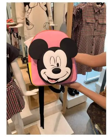 La moda de Disney para niños de la bolsa de Mickey Mouse para niños Bacpack primavera Otoño de Mickey Minnie Mouse patrón de la mochila de los Niños Regalos 2