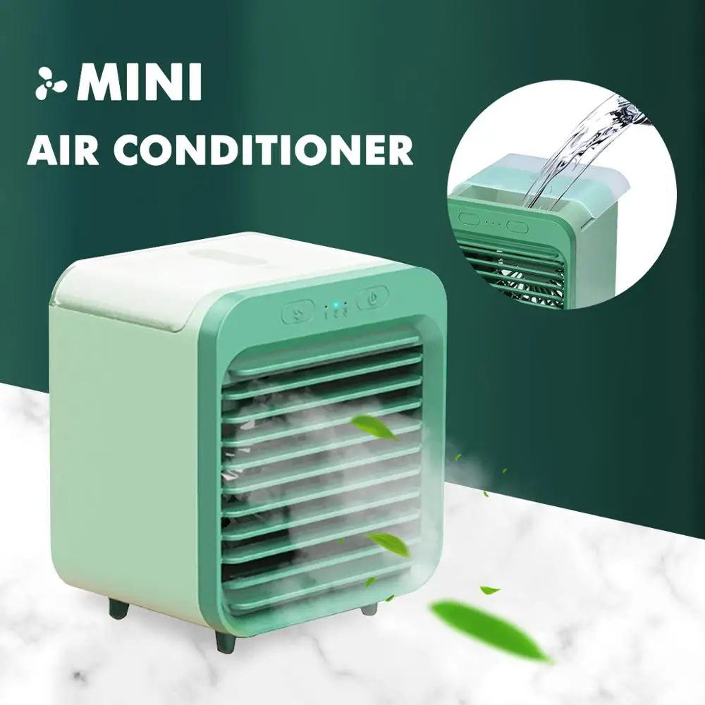 Ventilador de refrigeración de Aire Acondicionado 5V Aire Acondicionado Portátil Humidificador con Agua Tanque Refrigerador de Aire del USB de 3 Velocidades para la Oficina en Casa 2