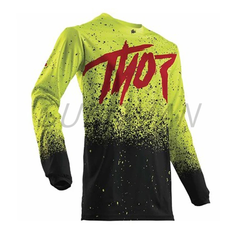 Moto bicicleta jersey de manga larga ciclismo mtb enduro camiseta de descenso de la t-shirt camiseta de motocross mx bicicleta de montaña de ropa Thor mtb 2
