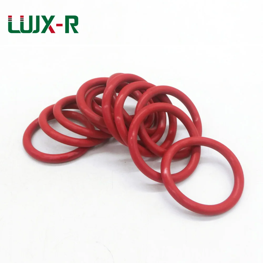 LUJX-R O de Silicona Anillo de Sello de 5mm Rojo Juntas de Sellado de Estanqueidad O-Ring Arandela OD28/32/34/26/40/42/45/52 