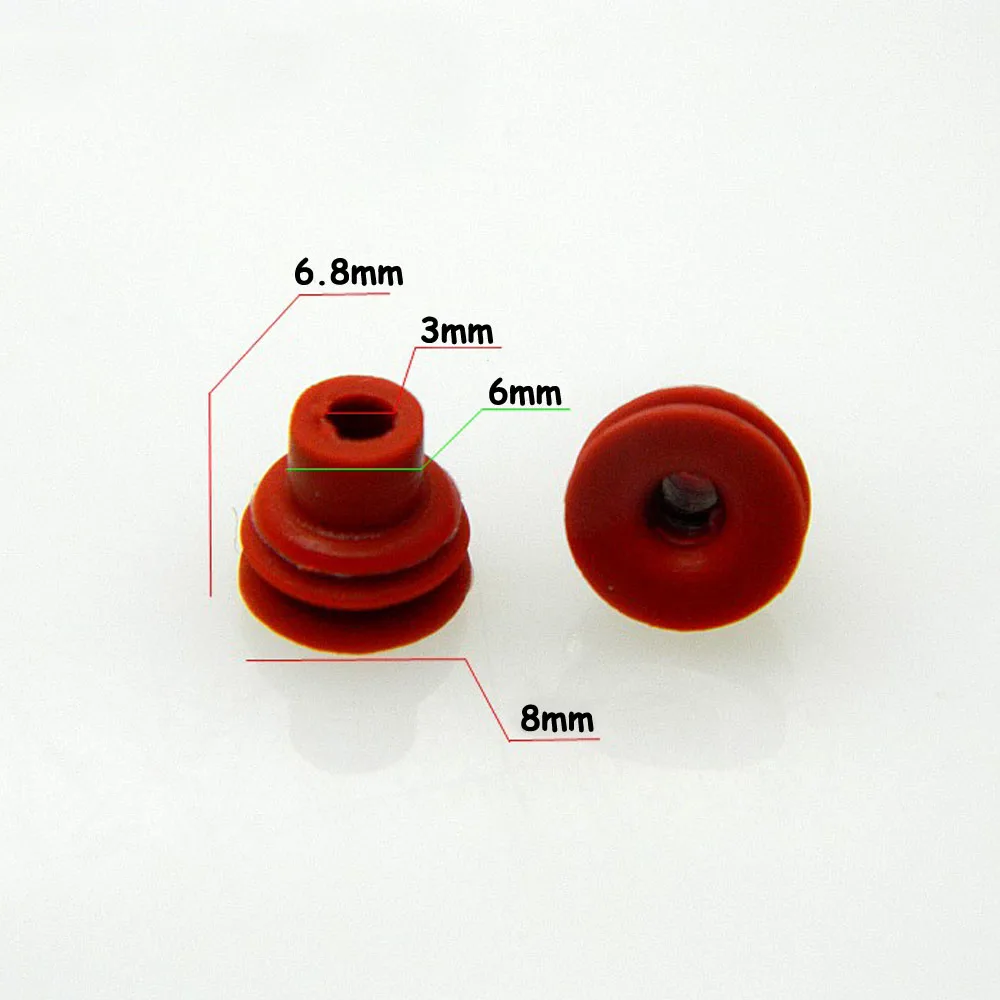 Coche conector impermeable anillo de sello,enchufe,enchufe impermeable,de 8 mm de Silicona de la vaina,el sello de la cabeza para el coche 2
