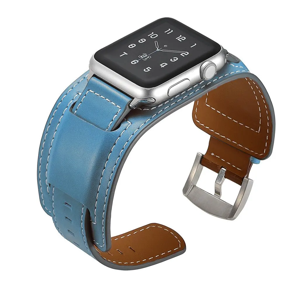 Para 3842mm,iwatch Banda Apple Watch Genuina Banda de Cuero de la Hebilla de la Pulsera de la Muñeca para el Apple Watch de la Serie 3 Serie 2 Serie 1 2