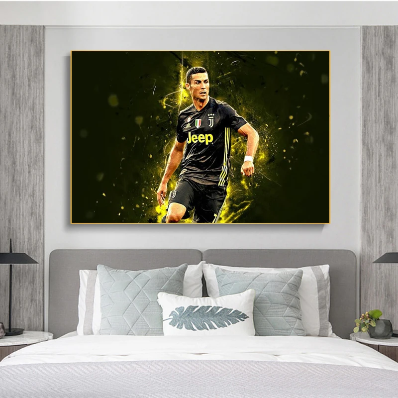 La Estrella del fútbol Ronaldo Lienzo de Pintura Retro Posters y Impresiones de Arte Moderno de la Pared de la Figura de la Imagen para la Sala de estar Decoración para el Hogar Cuadros 2
