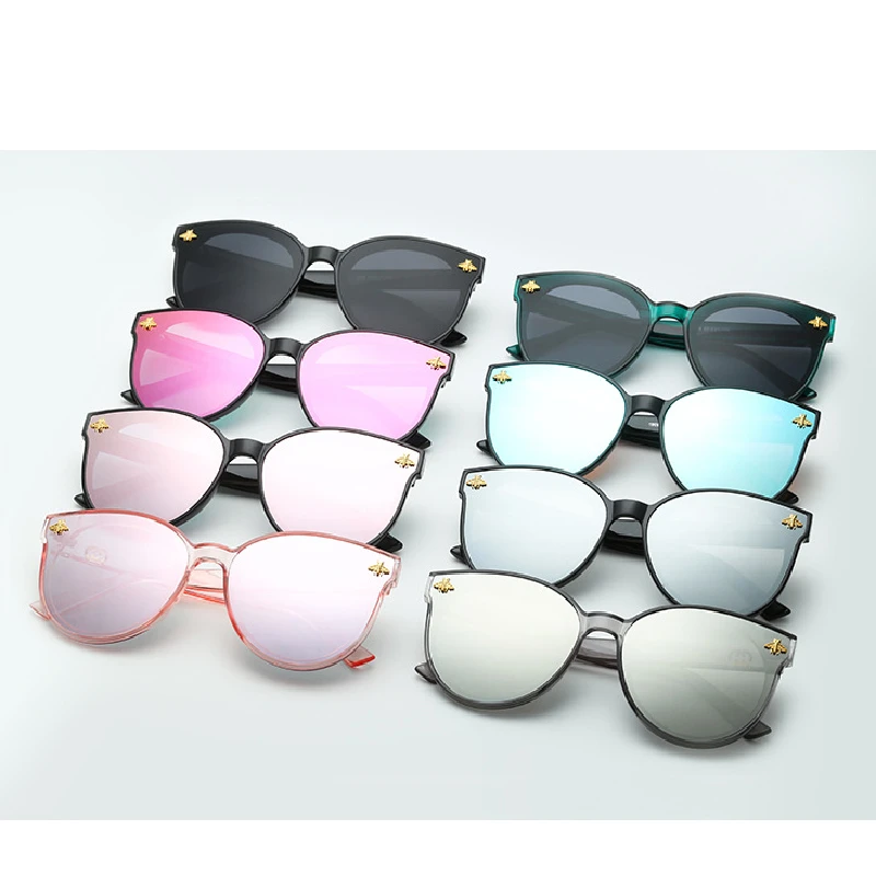 ASUOP 2020 nuevas señoras de moda de gafas de sol UV400 clásico retro de la marca de lujo de diseño de la abeja de los hombres gafas de sol oval deportes de conducción gafas 2