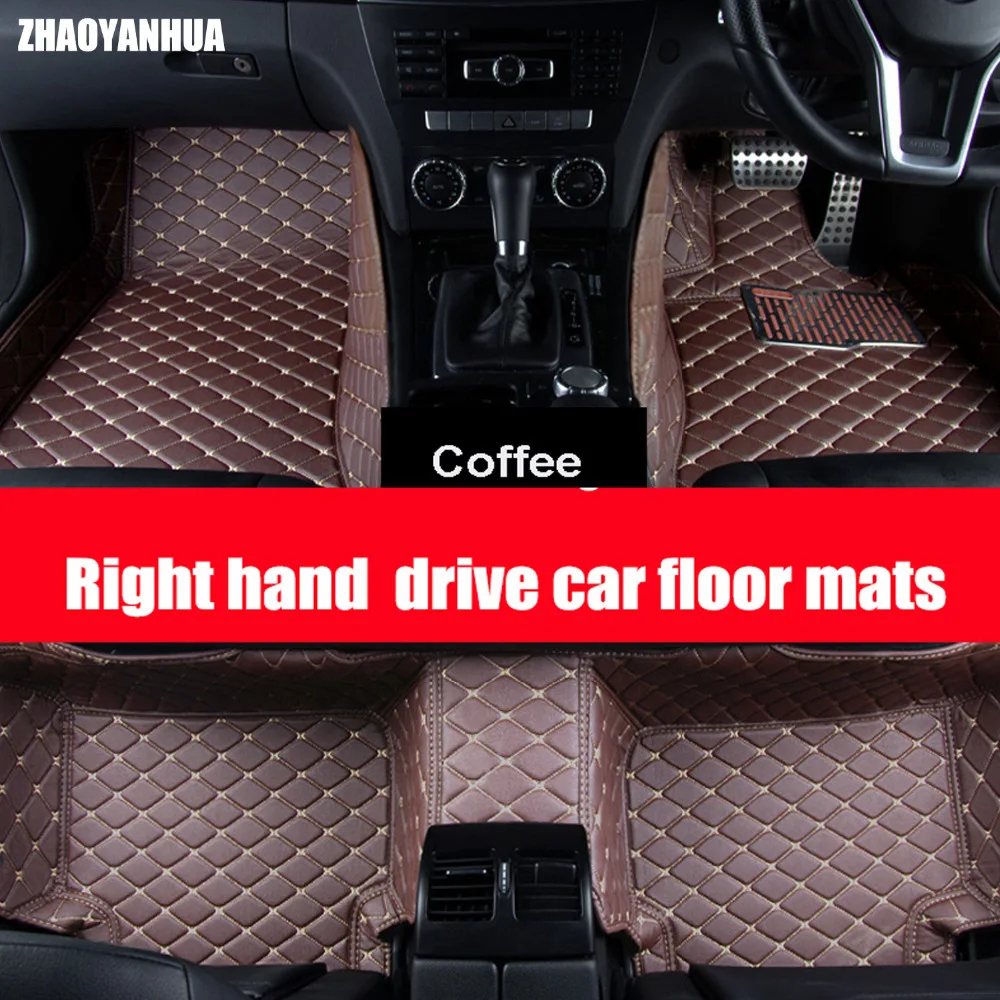 La mano derecha de la unidad Especial de coche alfombras de piso para Toyota Camry Corolla RAV4 Marca X de la Corona Verso 5D Impermeable de cuero antideslizante alfombra 2