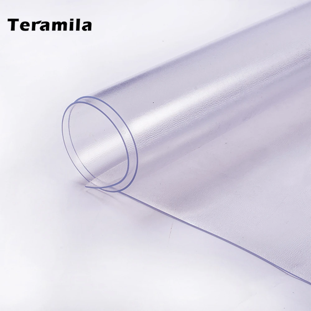 Teramila 1.0 mm de PVC de Mesa de Tela de Vidrio Suave Mantel Transparente, Fácil de Limpiar Impermeable Oilproof Para la Cocina Comedor de la Cubierta de la Mat 2