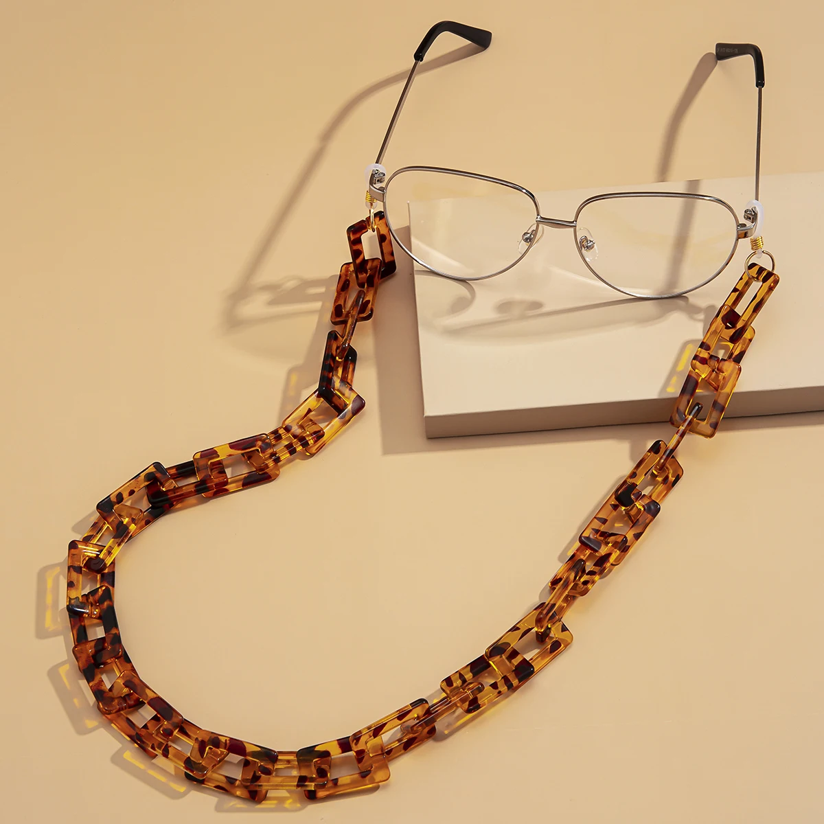 Acrílico de Leopardo de Impresión de Vasos de la Cadena de Correas de soporte de Gafas de sol Cordón gafas de Lectura de la Cadena en el Cuello, Gafas de Accesorios 2021 2