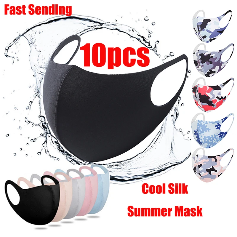 Máscaras máscara de 10 piezas máscara negra lavable y reutilizable muy suave respiración de máscara a prueba de polvo y a prueba de viento adulto masque 2