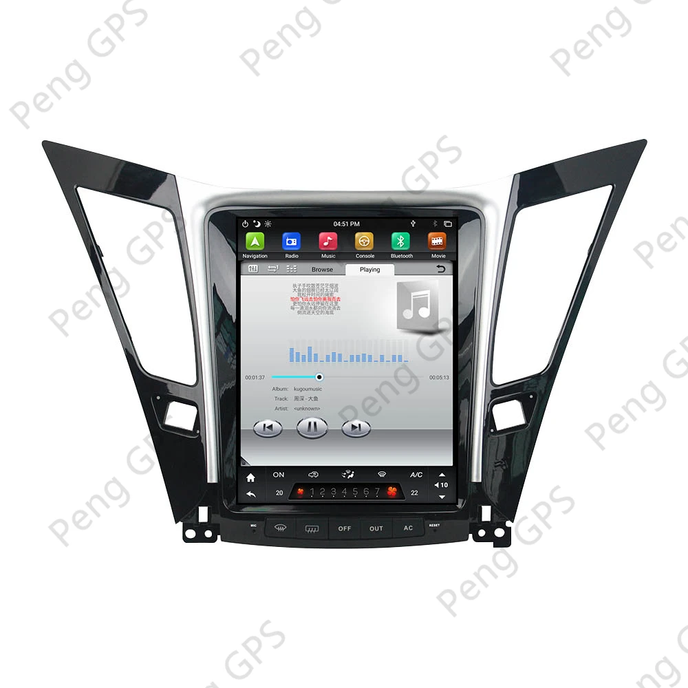 Reproductor de DVD del coche Para Hyundai Sonata-2016 Android 9.0 unidad central de Radio de Coche Multimedia Estéreo Bluetooth WIFI GPS de Navegación PX6 2