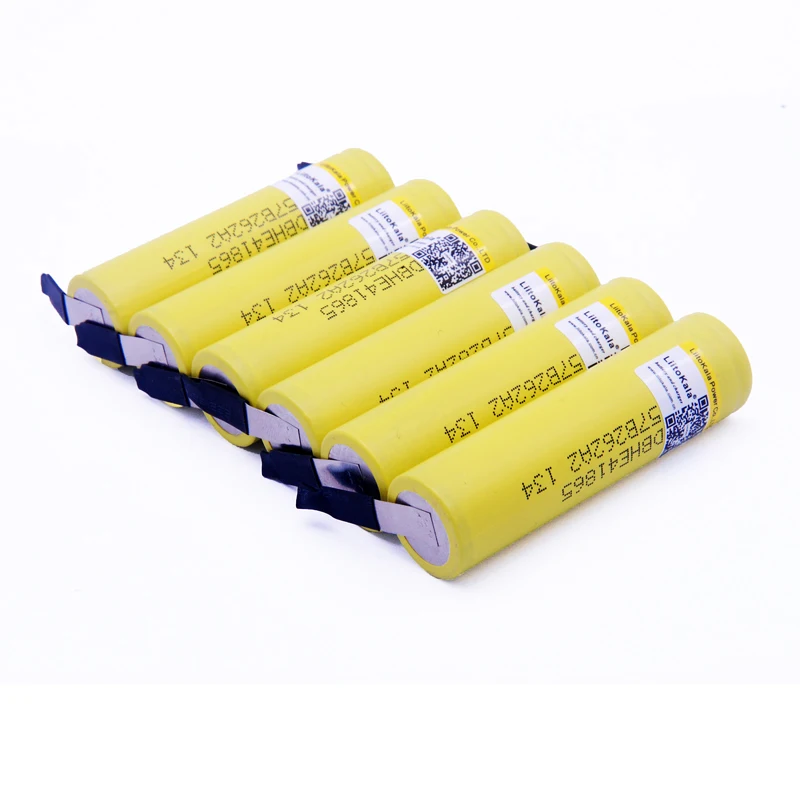 10-70PCS LiitoKala 2500 mAh Li-lon Batería 18650 HE4 3.7 V Recargable del Poder de las baterías Max 20A,35A descarga +níquel 2