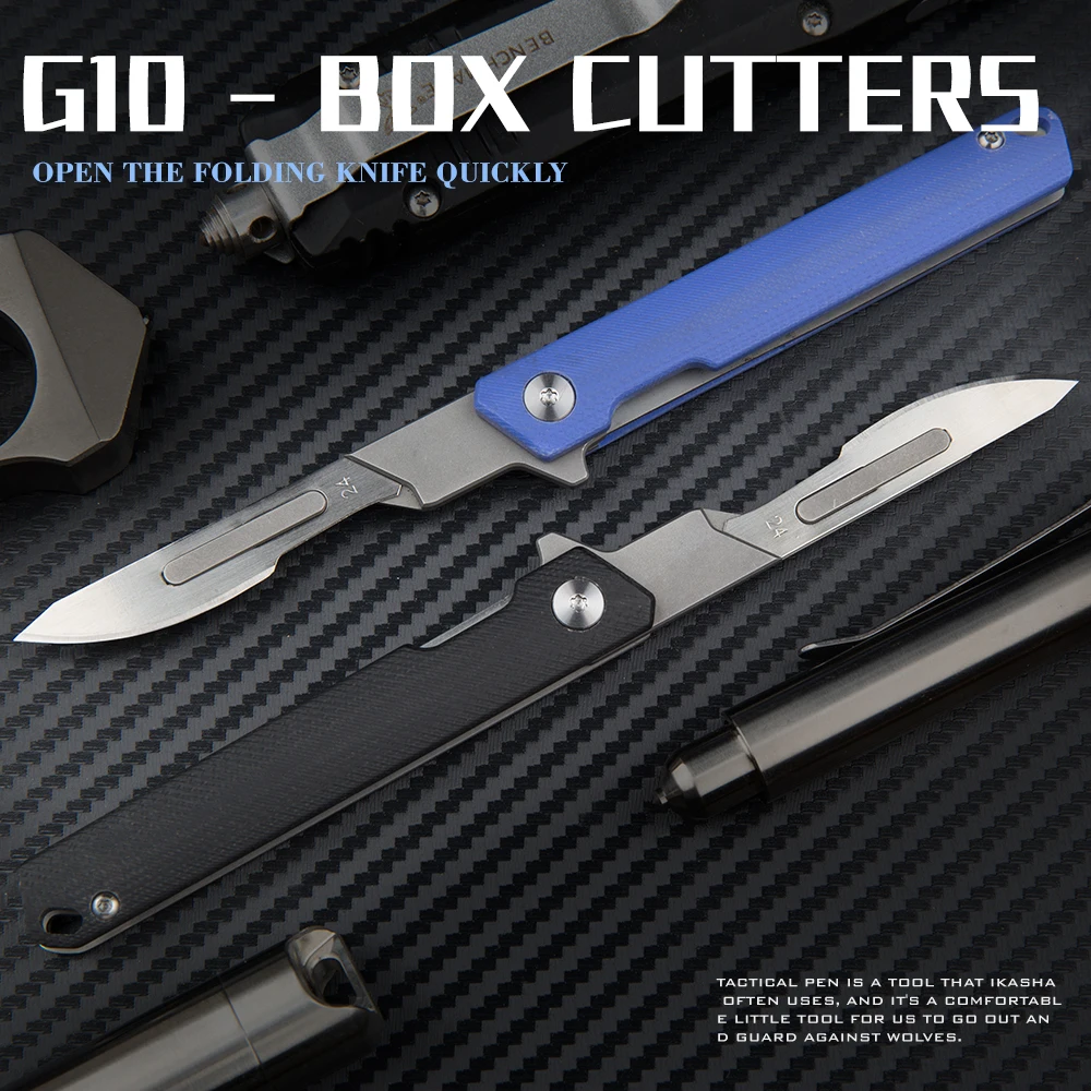 G10 hoja de cuchillo plegable de sharp para acampar al aire libre de la EDC herramienta fácil de llevar mini 2