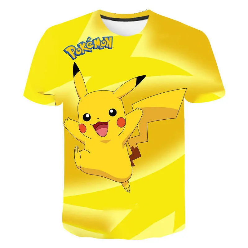 2020 Verano de los Hombres Y de las Mujeres T-Shirt de Impresión en 3d de Pokemon para Niños de Animación de Harajuku de la Moda de Manga Corta Casual Top 2