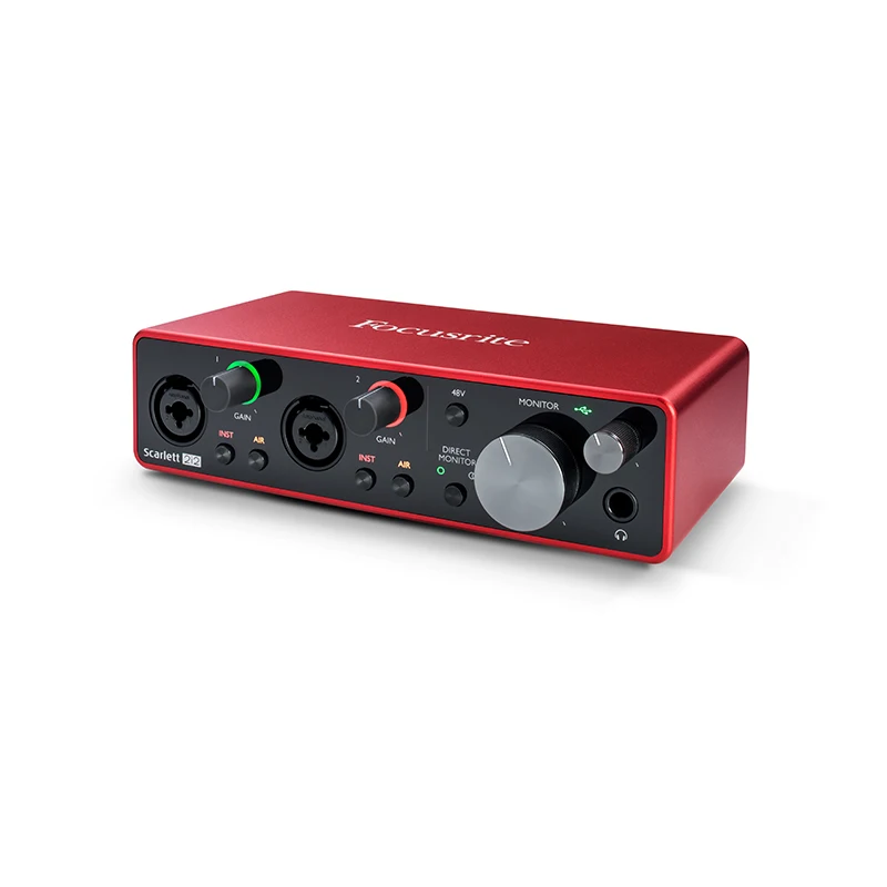 Actualizado Nuevo FOCUSRITE Scarlett 2i2 la 3ª generación de profesionales de grabación de sonido de la tarjeta de interfaz de audio USB con preamplificador de micrófono 2