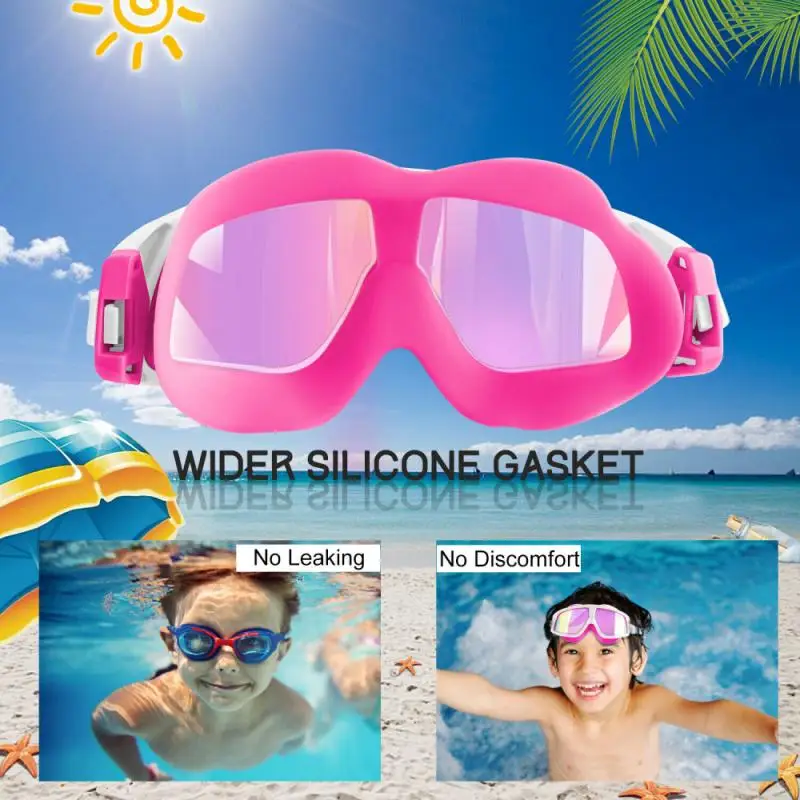 Gafas de Natación de niños Profesional Anti-Niebla UV Protección Gafas de Natación Con Tapones para los oídos Ajustable Niños Nadan Gafas 2