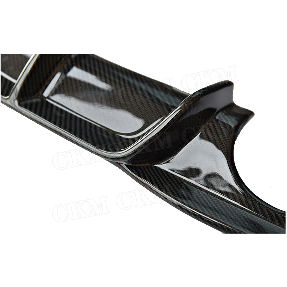 Difusor Trasero de Fibra de carbono Labio de Spoiler para BMW Serie 3 F30 F35 M-sport 2012 -2018 Aletas de Tiburón Difusor del Parachoques Protector 2