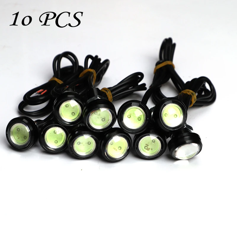 10PCS / Pack 23/18 MM Coche Ojo de Águila DRL Led Luces de circulación Diurna LED de 12V de Copia de seguridad de Revertir el Estacionamiento de la Señal de Automóviles Lámparas 2