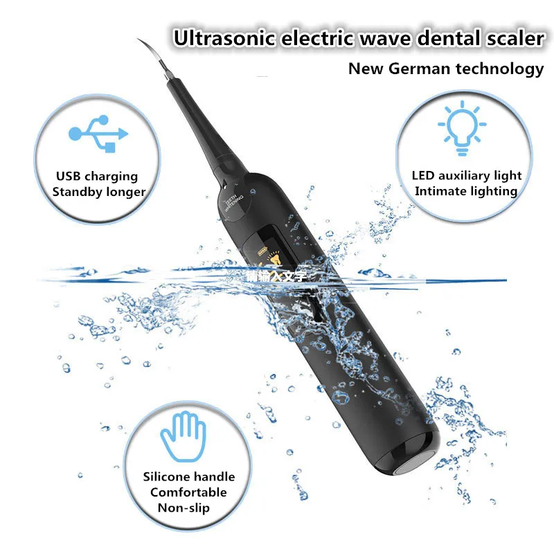 Eléctrico Oral Irrigador Dental Cálculo Removedor de Ultrasonidos Removedor de Sarro USB Recargable de Blanqueamiento Dental Limpiador 2