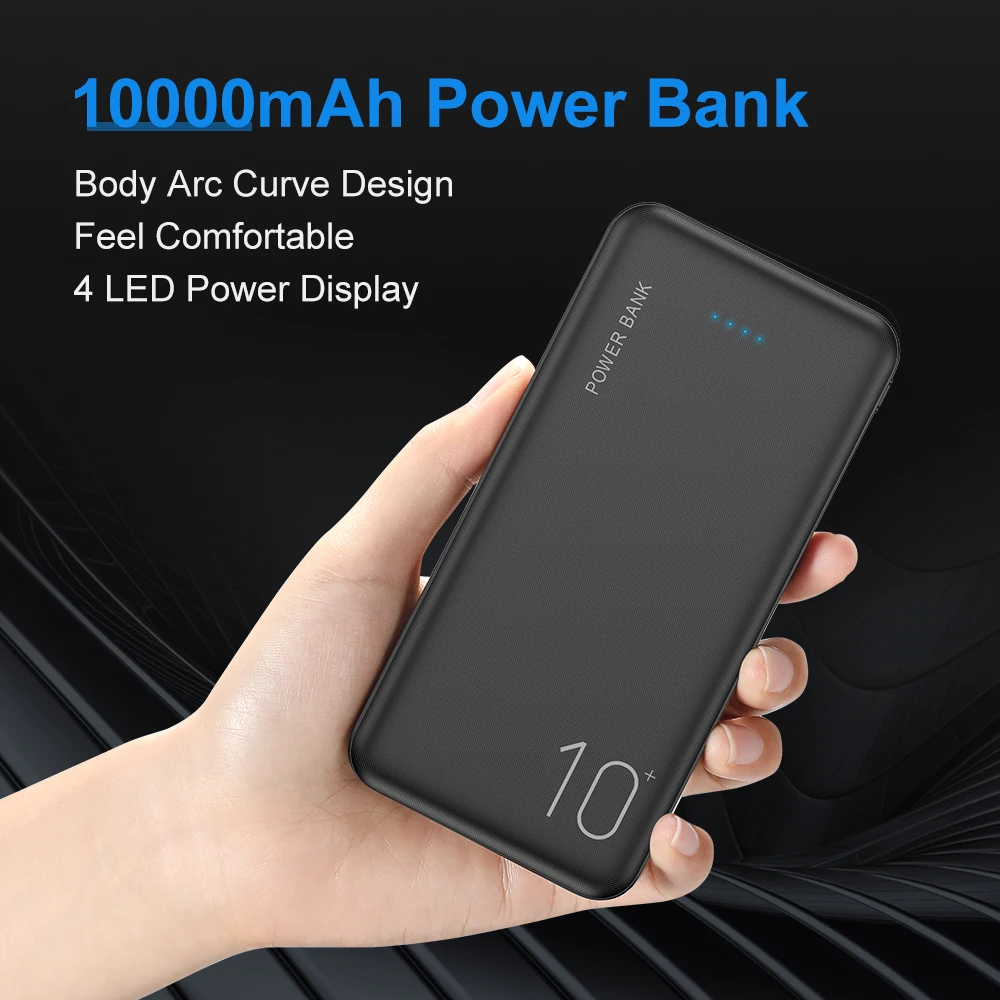 FLOVEME del Banco del Poder 10000mAh Cargador Portátil Para Samsung Xiaomi mi Móvil Batería Externa Powerbank 10000 mAh Poverbank Teléfono 2