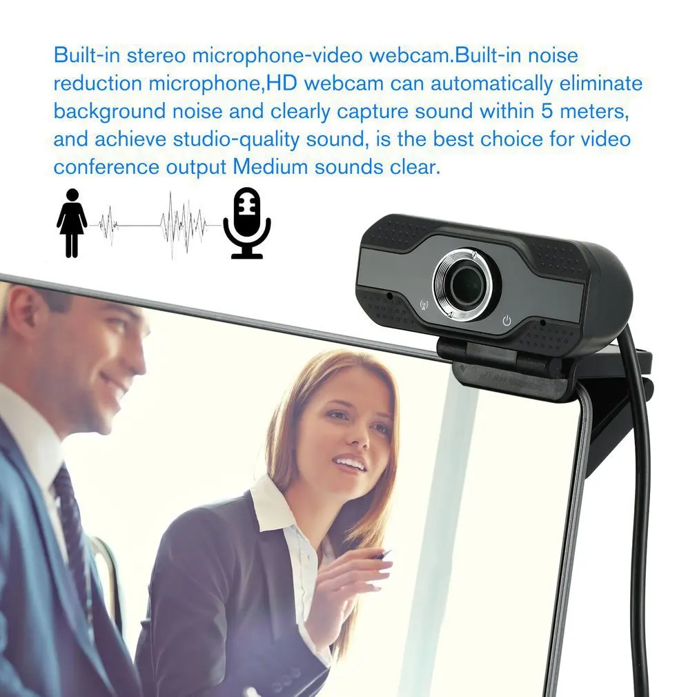 Cámara web de alta definición de 1080P de la Cámara Web Con Micrófono Usb Webcam Para Pc Y Portátil de Vídeo Streaming en Vivo de la Conferencia de Trabajo 2