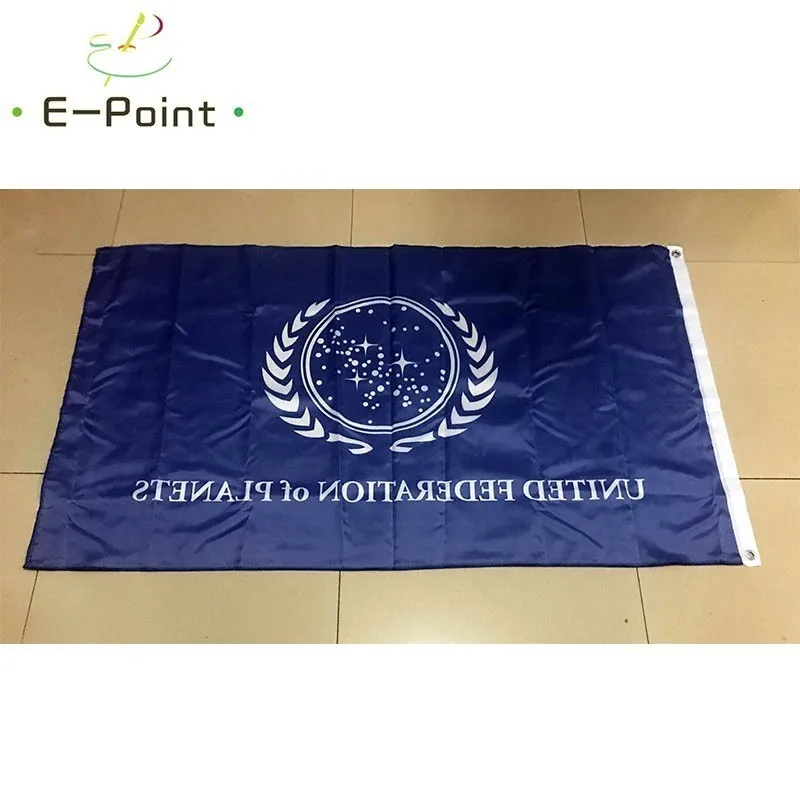 La bandera de la Federación Unida de Planetas 3 pies*5 pies (90*150cm) Tamaño de la Navidad Decoraciones para el Hogar banderín de Regalos 2