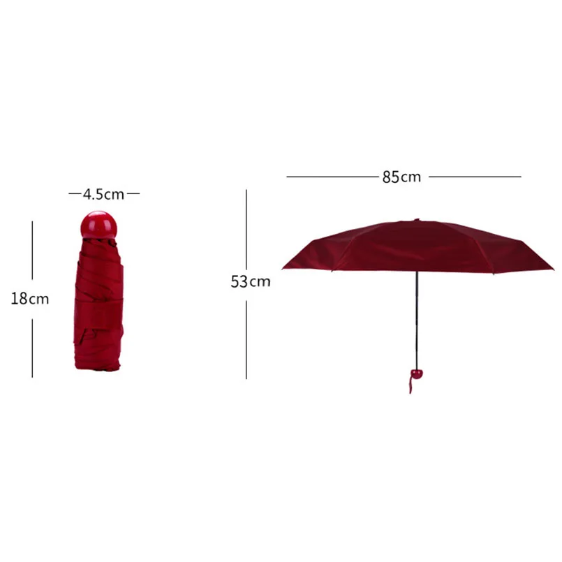 Un Tamaño Mini Paraguas De La Lluvia De Las Mujeres Pongis Paraguas Plegable Soleado Y Lluvioso Paraguas De La Lluvia De Las Mujeres Mini 2