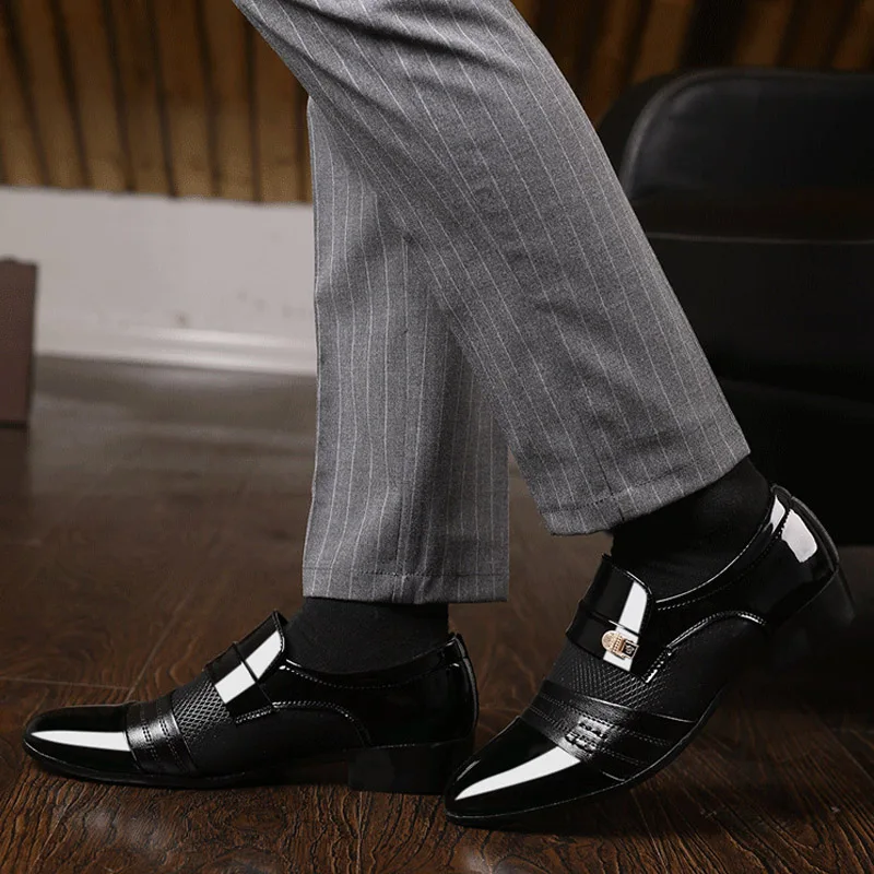 Resbalón en los Hombres Zapatos de Vestir de los Hombres Oxford, el Negocio de la Moda Vestido de los Zapatos de los Hombres 2020 Nuevo Clásico de Cuero de los Trajes DE los Hombres Zapatos de Hombre Zapatos 2