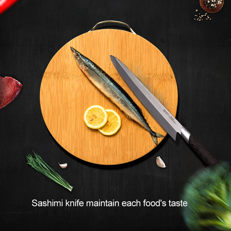 La Mano izquierda de Sushi Cuchillo de Cocina Alemania 1.4116 de Acero Inoxidable de 24 27 30 cm Sashimi Japonés Yanagiba Cuchillos con Wenge Manejar 11+GW 2