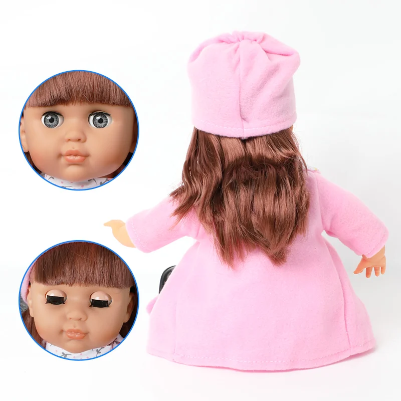 14 pulgadas reales bebe reborn Dolls Simulación de sonido de juguetes 36cm de suave Silicona DIY vestido de la Muñeca del Bebé regalos de Cumpleaños para los Juguetes de las niñas 2