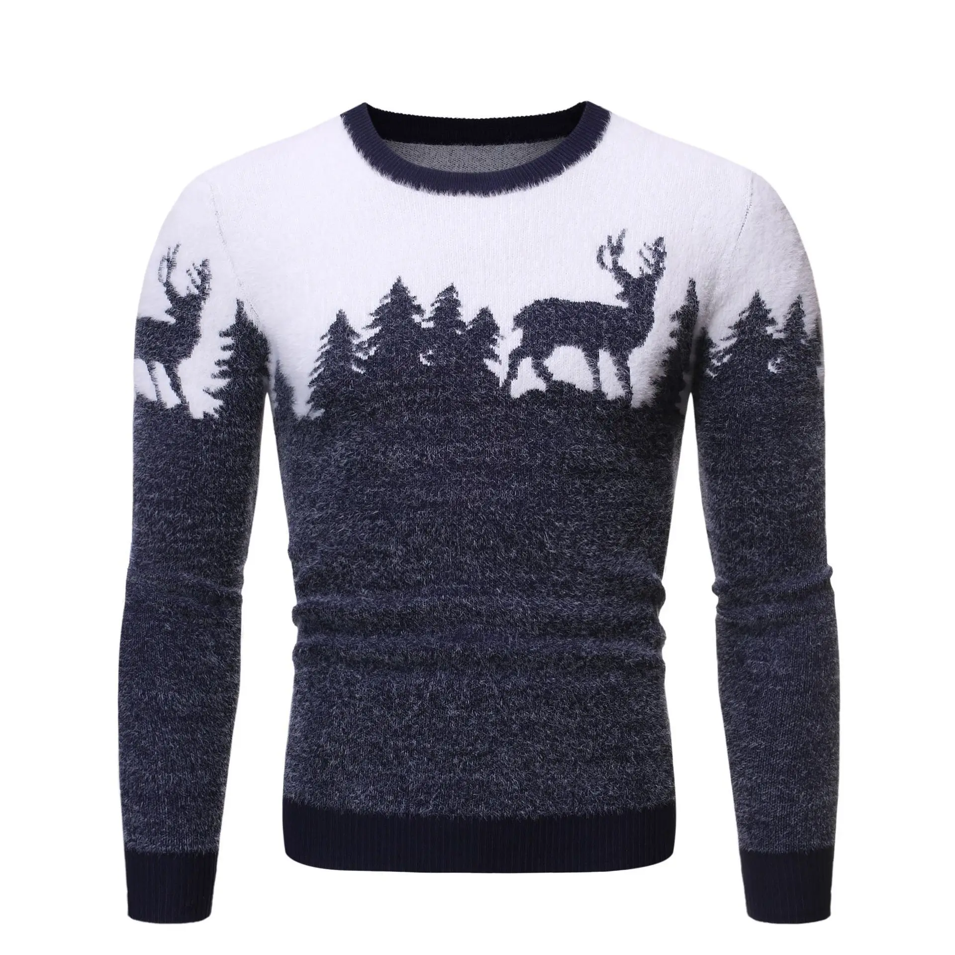 Caliente el estilo de otoño/invierno 2020 masculino de Navidad de los ciervos jersey suéter casual suéter de punto que adelgaza la tendencia masculina 2