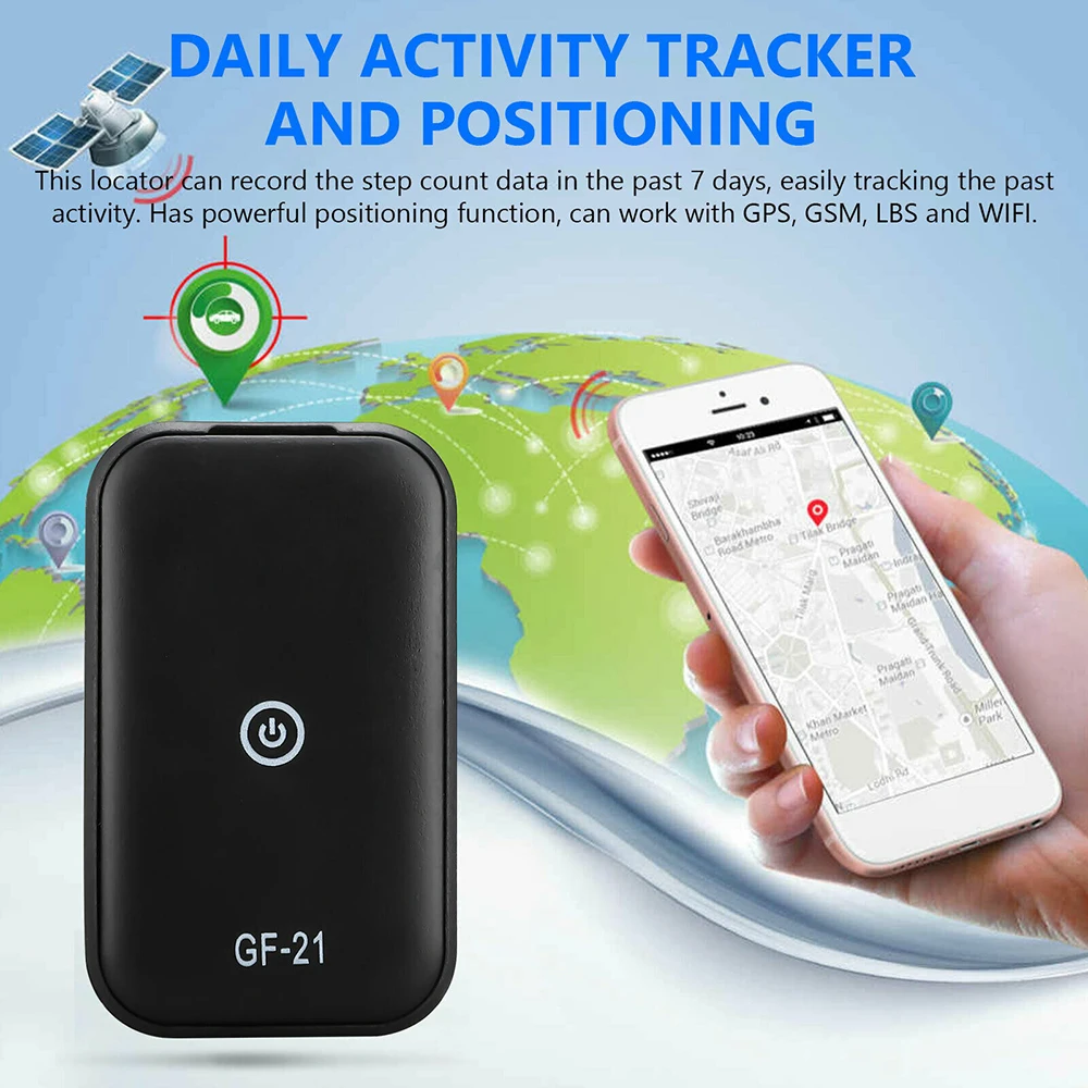Mini GPS en Tiempo Real del Coche Perseguidor del Micrófono WIFI LBS GPS Localizador de Dispositivo de Posicionamiento Anti-Perdida de Dispositivos de Control de Voz Grabación de 2020 2