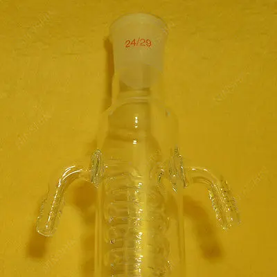 Serpentín de Reflujo de Vidrio Condensador,Chaqueta de 300mm,24/29,Laboratorio de Química de la Cristalería 2