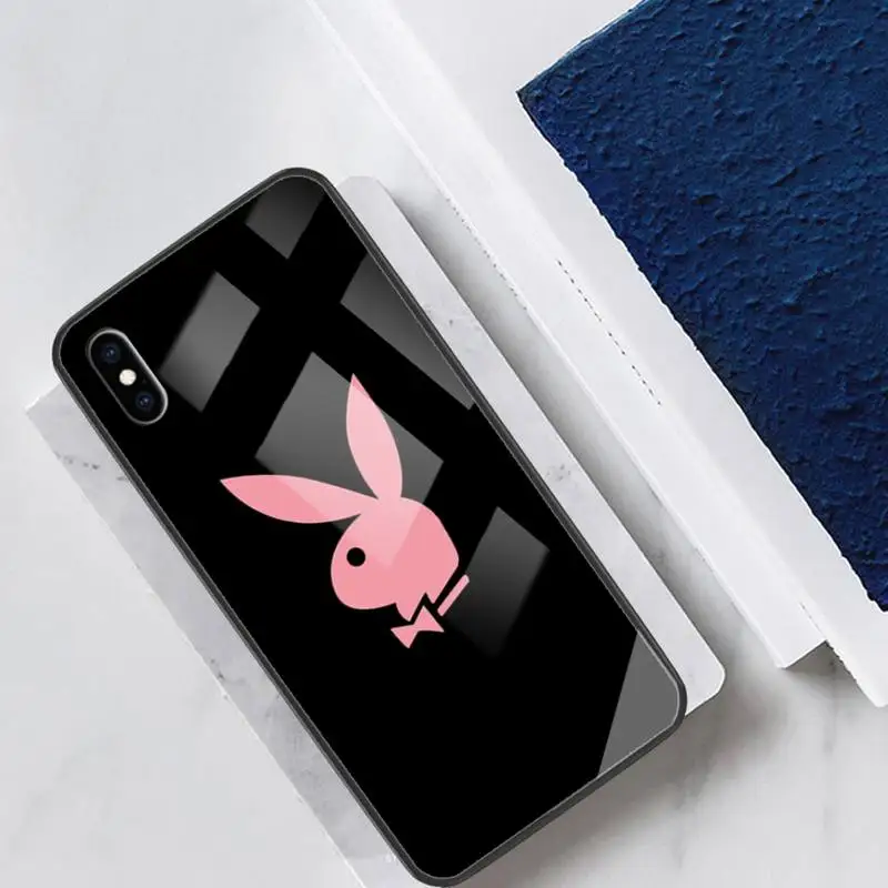 PLAYBOY Marca de Moda de Cristal de la caja del Teléfono Fundas Coque para el IPhone 12 11 Pro Max Casos XR XS 7 8 Plus Accesorios de la Cubierta de Carcasa 2