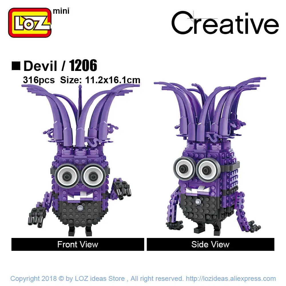 LOZ Mini Bloques de Anime del Personaje de dibujos animados de Ladrillo de los Juguetes Educativos para Niños Diablo Bloques de Construcción de Juguetes para la Educación de los Niños 2
