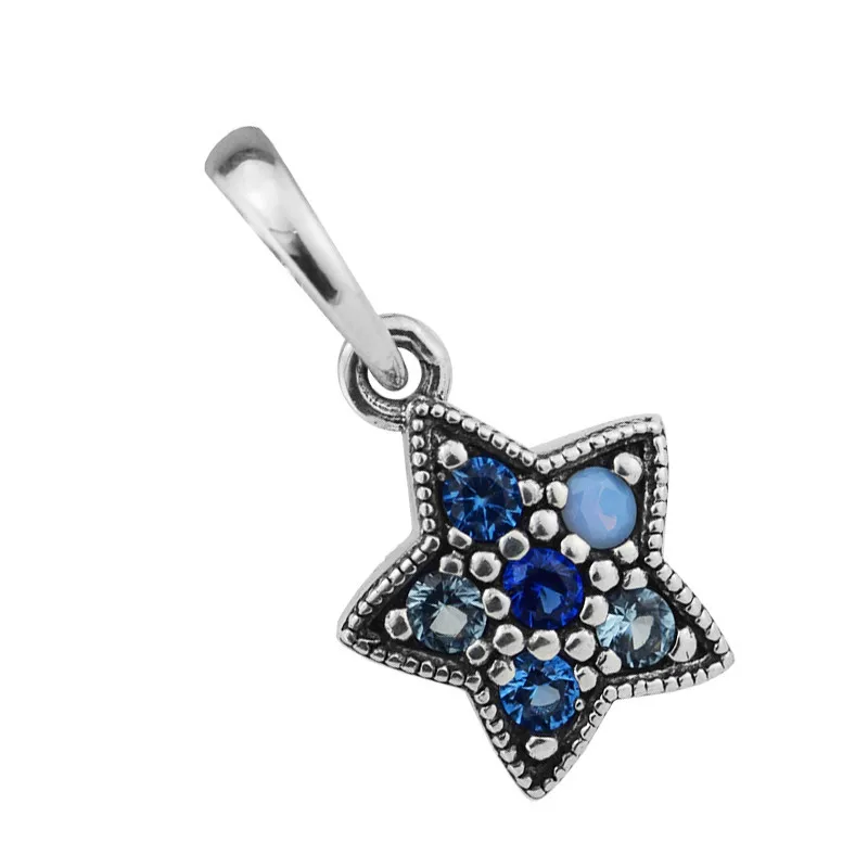 La Estrella brillante Colgante de Collar multicolor de Cristal Encantos de las Mujeres Pulseras de la Plata Esterlina 925 Encantos para la Fabricación de Joyas 2