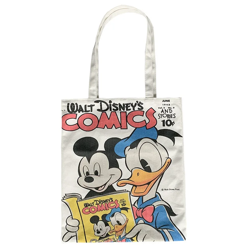 Disney tendencia de los bolsos de mano de Mickey Mouse Casual Colorido bolso de mickey Minnie portátil bolsa de lona esposas bolso de la Mujer de la Escuela de Bolsas de 2