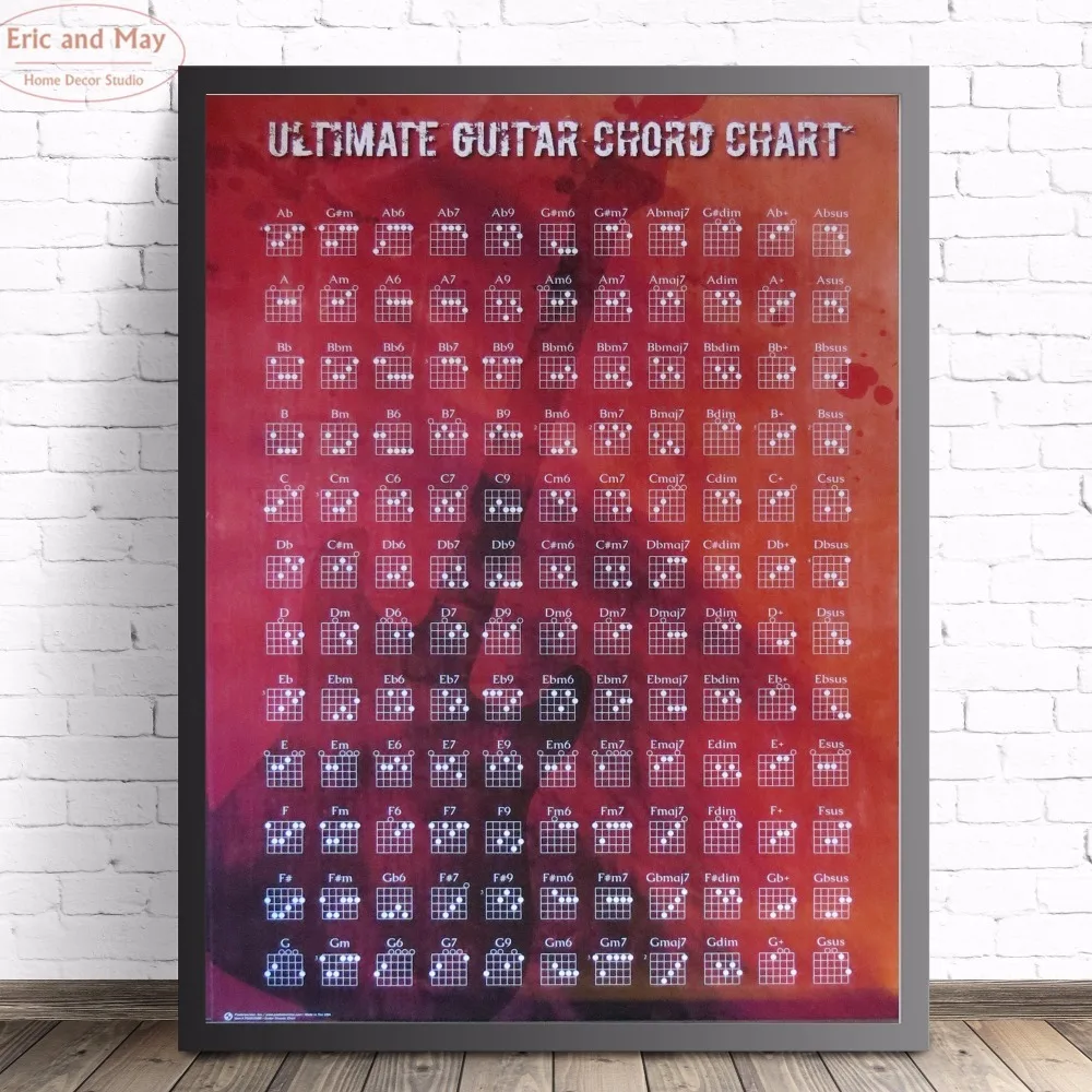 Ultimate Guitar Chord Chart Arte De La Pared De La Lona De Pintura Cartel Para La Decoración Del Hogar, Carteles Y Grabados Sin Enmarcar Cuadros Decorativos 2