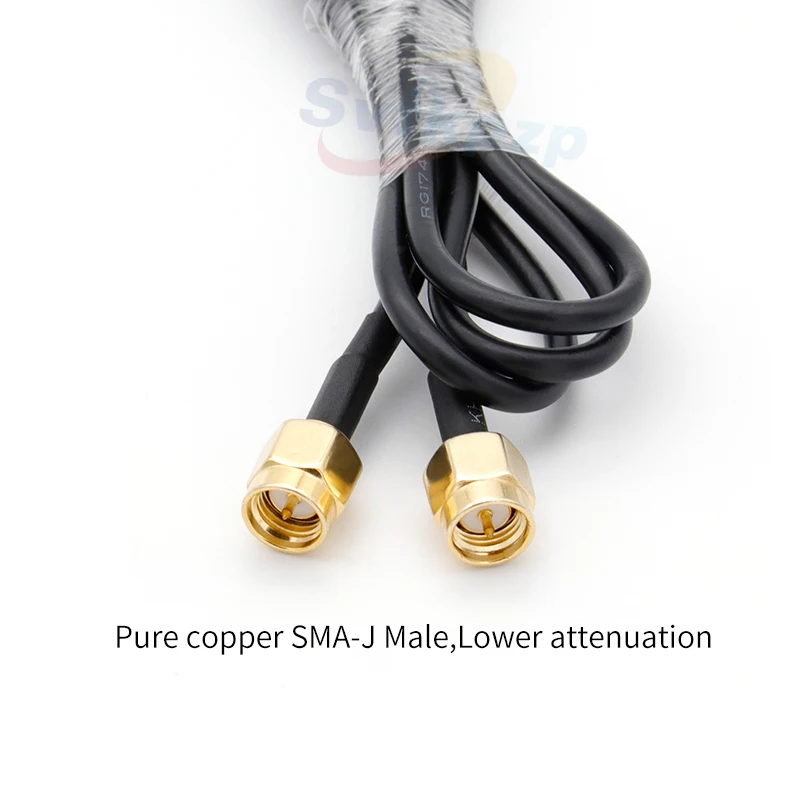 Cobre puro RG174 WIFI Cable de Extensión Chapado en Oro SMA macho a Macho de la Antena de la Red de cable Flexible de Cable de Extensión para el Enrutador de WLAN 2