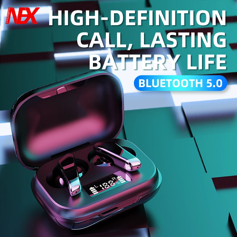 Mini Bluetooth 5.0 de Auriculares inalámbricos de 9D estéreo estéreo de deportes de agua ipx7 reducción de ruido de la música con los auriculares con micrófono. 2