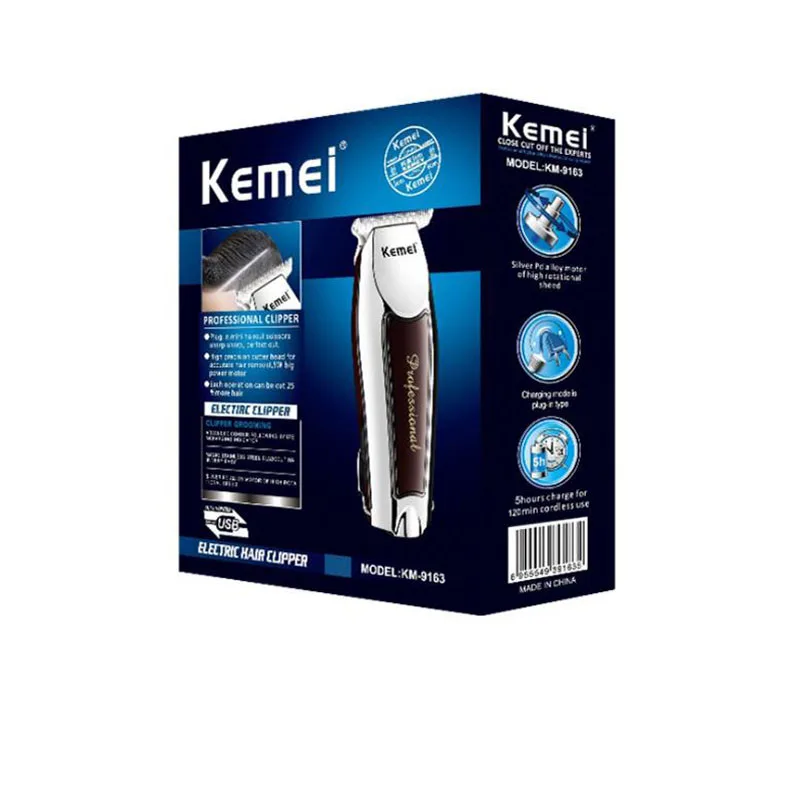 Kemei cabello clippers KM-9163 recargable kemei recortadora de pelo corte de pelo de la máquina de tamaño mini oilhead clipper pelo tallado 2